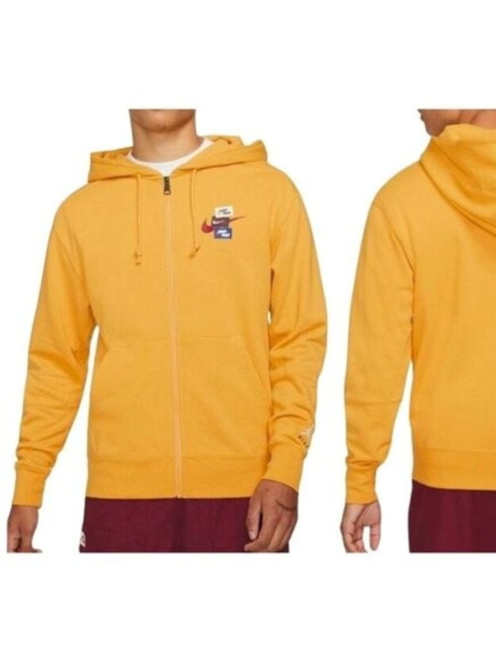 Jordan Nike Mens Full Zip Hoodie Sweatshirt Pollen Tour Yellow DH7726 Large NEW